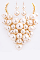 Mix Pearls Statement Necklace Set