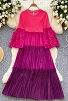 Ruffle Petal Sleeves with Beaded Neckline