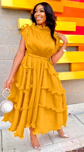 Ruffle Collar Dress