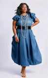 Bubble Blue Pockets Dress
