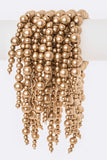 Mix Pearls Drop Statement Stretch Bracelet