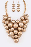 Mix Pearls Statement Necklace Set