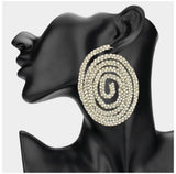 Oversized Whirl Diamond Earrings
