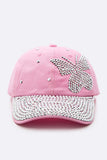 Crystal Butterfly Iconic Denim Cap