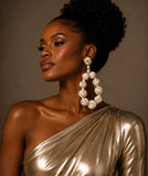 Oversized Pearl Ball Earrings
