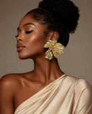 Oversized Flower Gold Earrings