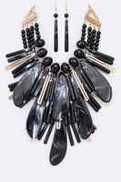 Mix Resin Statement Necklace Set