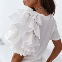 Sweet Carnation Ruffle Top