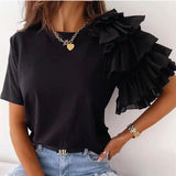 Sweet Carnation Ruffle Top