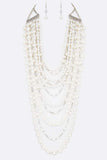 Million Layered Pearl Strands Necklace Set