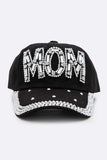 MOM Crystal Denim Cap