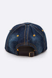 MOM Crystal Denim Cap