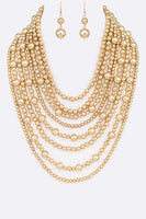 Million Pearls Layer Necklace Set