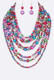 Million Pearls Layer Necklace Set