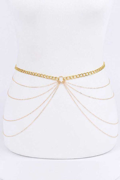 Layered Iconic Chain Belt