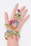 Crystal Rose Statement Palm Bracelet