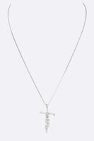 FAITH Cross CZ Pendant Necklace