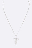 FAITH Cross CZ Pendant Necklace