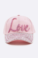 LOVE Crystal Brim Cotton Cap