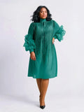 Green Rose Petal Dress