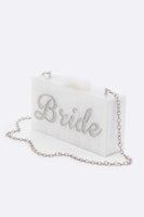 Glitter BRIDE Acrylic Box Clutch