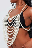 Dramatic Pearls Beaded Body Chain