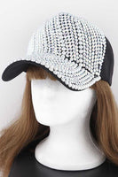 Pearl Crystal Embellished Fashion Cap