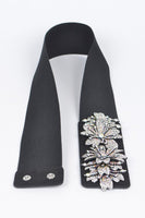 AB Rhinestone Flower Iconic Stretch Belt