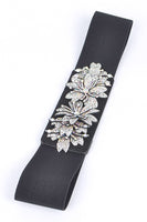 AB Rhinestone Flower Iconic Stretch Belt