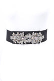 AB Rhinestone Flower Iconic Stretch Belt