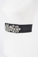 AB Rhinestone Flower Iconic Stretch Belt