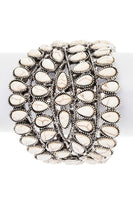 Compressed Stone Western Oversize Bangle