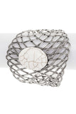 Oval Stone Wired Oversize Adjustable Cuff