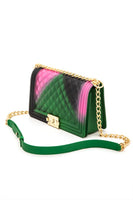 Mix Tone Textured Jelly Shoulder Bag