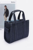 Patch Denim Iconic Tote Bag