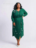 Flower Dark Green Dress