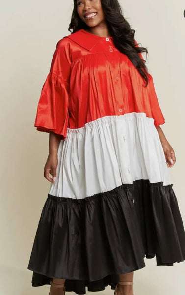 Multi Loose Colorful Dress