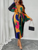 Pleated Colorful Dress