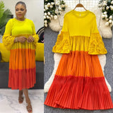 Ruffle Petal Sleeves with Beaded Neckline