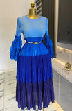 Ruffle Petal Sleeves with Beaded Neckline