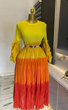 Ruffle Petal Sleeves with Beaded Neckline