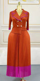 Double Button Pleated Dress