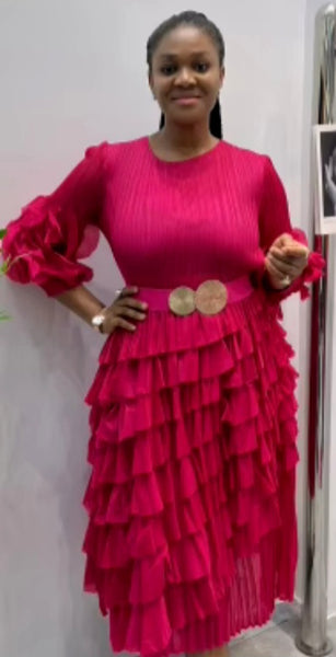 Ruffle Pink Dress