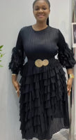 Ruffle Black Dress
