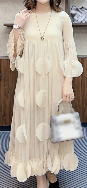 Ivory Petal Sleeve Dress