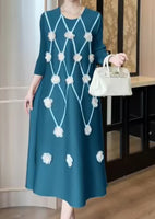 Black Flower Pattern Dress