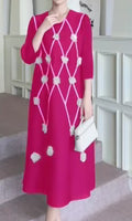 Pink Flower Pattern Dress