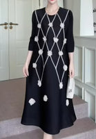 Black Flower Pattern Dress