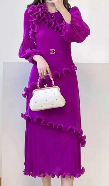 Purple Ruffle Dress