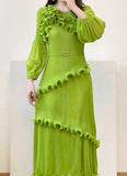 Green Ruffle Dress